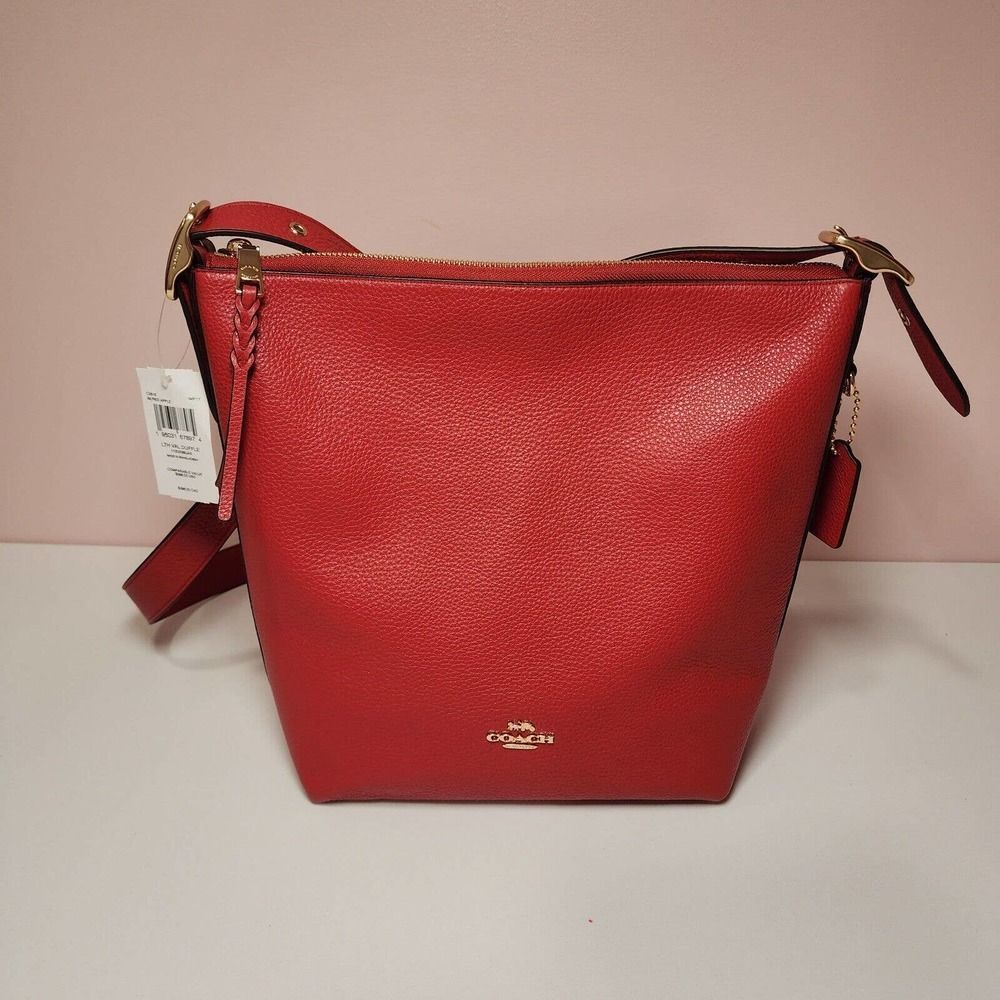 NWT COACH C2818 VAL DUFFLE HANDBAG Apple Red